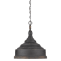 Golden Lighting Keating 3 Light 17" Wide Pendant Antique Black Iron